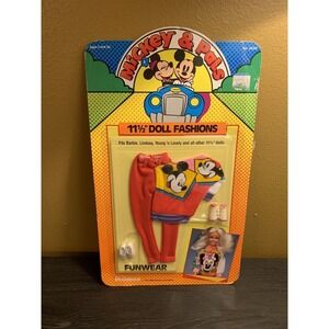 1986 SHILLMAN-- 11 1/2 INCH FASHIONS--MICKEY & PALS FUNWEAR OUTFIT (NEW) set